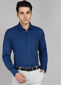 ARROW Men Self Design Formal Blue Shirt