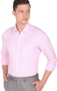 ARROW Men Self Design Formal Pink Shirt
