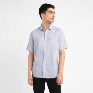 LEVI'S Men Printed Casual Blue Shirt