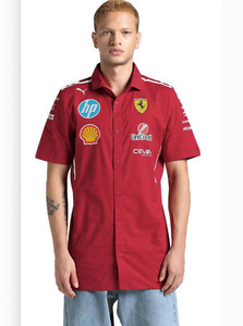 PUMA Men Solid Casual Red Shirt