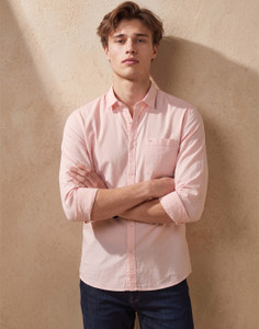 PETER ENGLAND Men Solid Casual Pink Shirt