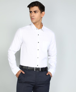 ARROW Men Solid Formal White Shirt