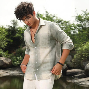 RADHIKA Men Green Checkered Casual Shirt - Image 5