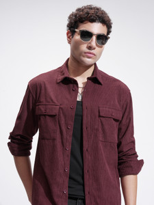 HIGHLANDER Men Self Design Casual Multicolor Shirt