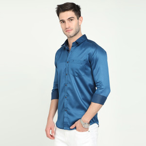 Rs fashions Men Solid Casual Dark Blue Shirt