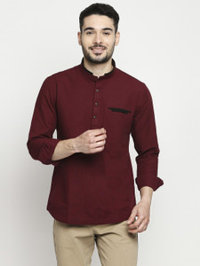 Spykar Men Solid Casual Red Shirt