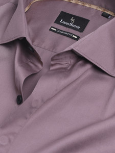 LOUIS STITCH Men Solid Casual Purple Shirt