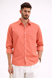 NETTO UOMO Men Orange Casual Shirt - Image 6