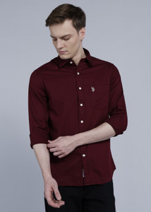 U.S. POLO ASSN. Men Solid Maroon Casual Shirt - Image 6