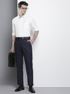 The Indian Garage Co. Men Solid Formal White Shirt