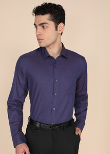 ARROW Men Self Design Formal Purple Shirt
