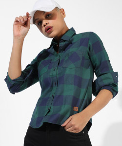 CAMPUS SUTRA Women Checkered Casual Multicolor Shirt