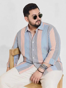 MiraDesign Men Striped Casual Multicolor Shirt
