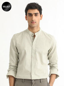 RARE RABBIT Men Solid Casual Green Shirt