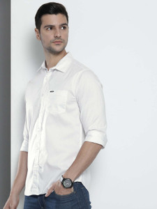 The Indian Garage Co. Men Solid Casual White Shirt