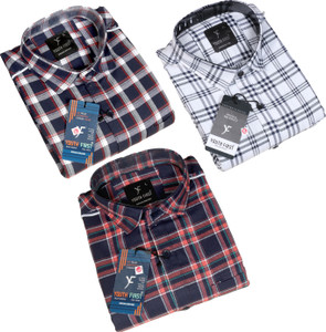 YOUTH FIRST INDIAN BRAND Men Checkered Casual Multicolor Shirt