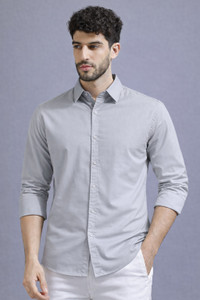 BROCON Men Solid Casual Grey Shirt