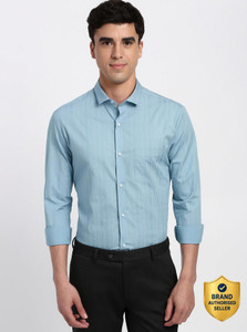 PETER ENGLAND Men Printed Casual Blue Shirt