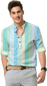 ALVIN ENTERPRISE Men Colorblock Straight Kurta