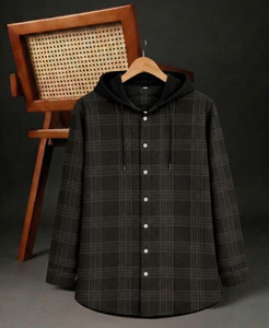 KEEPITUP Men Checkered Casual Black Shirt - Image 3