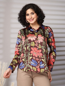 PLUSS Women Floral Print Casual Multicolor Shirt