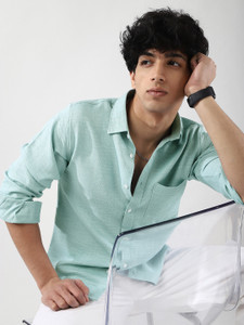 Urbano Men Solid Casual Light Blue Shirt - Image 6