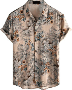 Mistigriz Men Floral Print, Geometric Print, Printed Beach Wear Multicolor Shirt