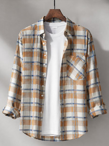 Shimak Men Checkered Blue Shirt - Image 6