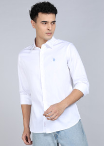 U.S. POLO ASSN. Men Solid Casual White Shirt