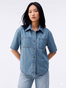 Spense Clothing Women Solid Casual Blue Shirt