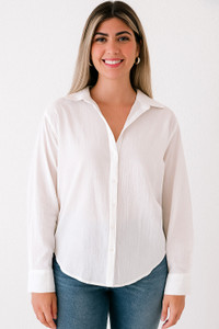 KASHIAN Women Solid Casual White Shirt