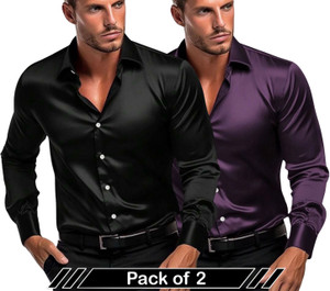 METRONAUT Men Solid Party Multicolor Shirt