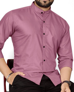 NIVICK Men Solid Casual Pink Shirt