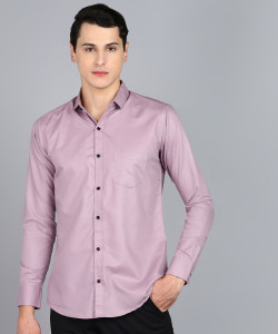 LUQATTI Men Solid Casual Pink Shirt