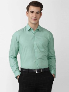 PETER ENGLAND Men Solid Formal Light Green Shirt