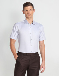 ARROW Men Solid Formal Grey Shirt