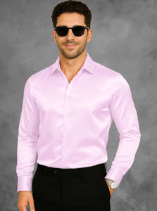 SOLSTICE Men Solid Party Purple, Multicolor Shirt