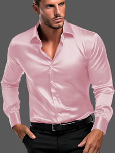 SOLSTICE Men Solid Formal Pink, Multicolor Shirt