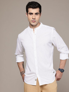 Roadster Men Solid Casual White Shirt