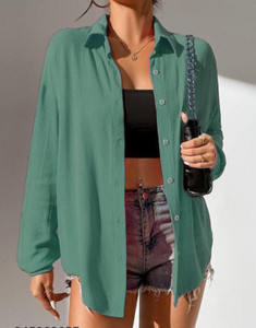 Mixzone Women Self Design Casual White Shirt