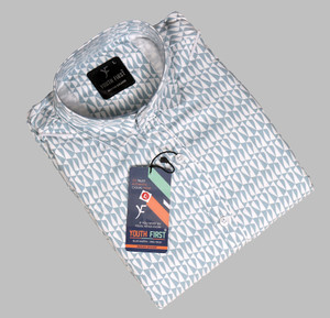 youth first Men Printed Casual Blue Shirt