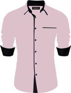 ZARA STAR Men Solid Casual Pink Shirt - Buy ZARA STAR Men