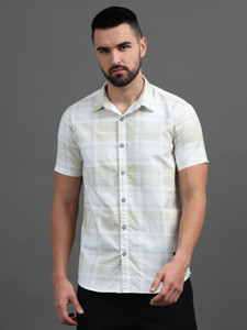 CAZZBA Men Printed Casual Green Shirt