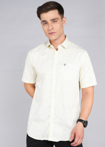 Allen Solly Men Solid Casual Yellow Shirt
