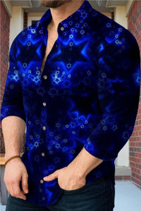 PISIFERA Men Printed Casual Multicolor Shirt