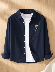 hasti enterprise Men Dark Blue Shirt - Image 4