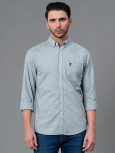 RED TAPE Men Solid Casual Blue Shirt