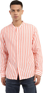 LEVI'S Men Striped Casual Red Shirt