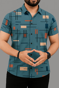 Solbiza Men Printed Casual Multicolor Shirt