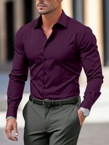 METRONAUT Men Purple Casual Shirt - Image 4